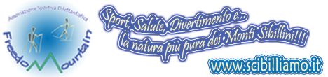 A.s.d. FreedoMountain Sci Fondo Ciaspolate Nordic Walking Orienteering Sport Salute divertimento sui Monti Sibillini a Bolognola Macerata Marche Italia