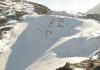parte alta della pista con un trivio (a sinistra è un muro)