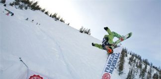 jump snowboarder