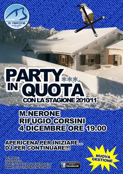 flyer party in quota monte nerone 4 dicembre 2010