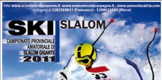locandina campionato provinciale amatoriale di slalom gigante 2011
