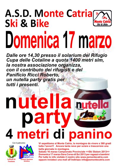 locandina nutella party monte catria pu 2013