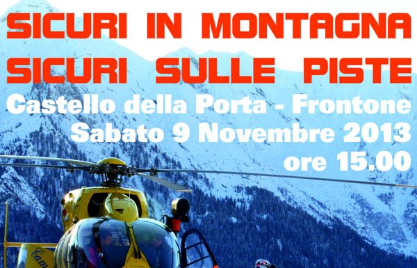 locandina convegno sicurezza montagna regione marche 2013