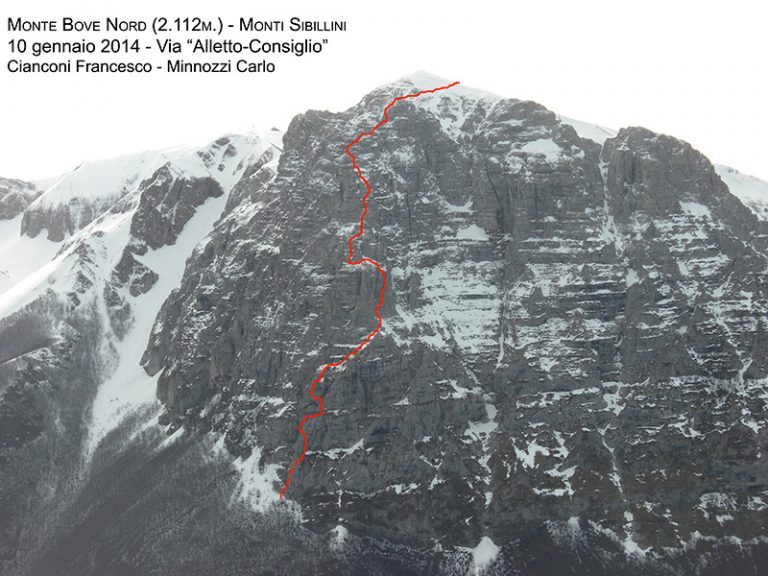 Monte Bove Nord e la ripetizione invernale della Via Alletto – Consiglio