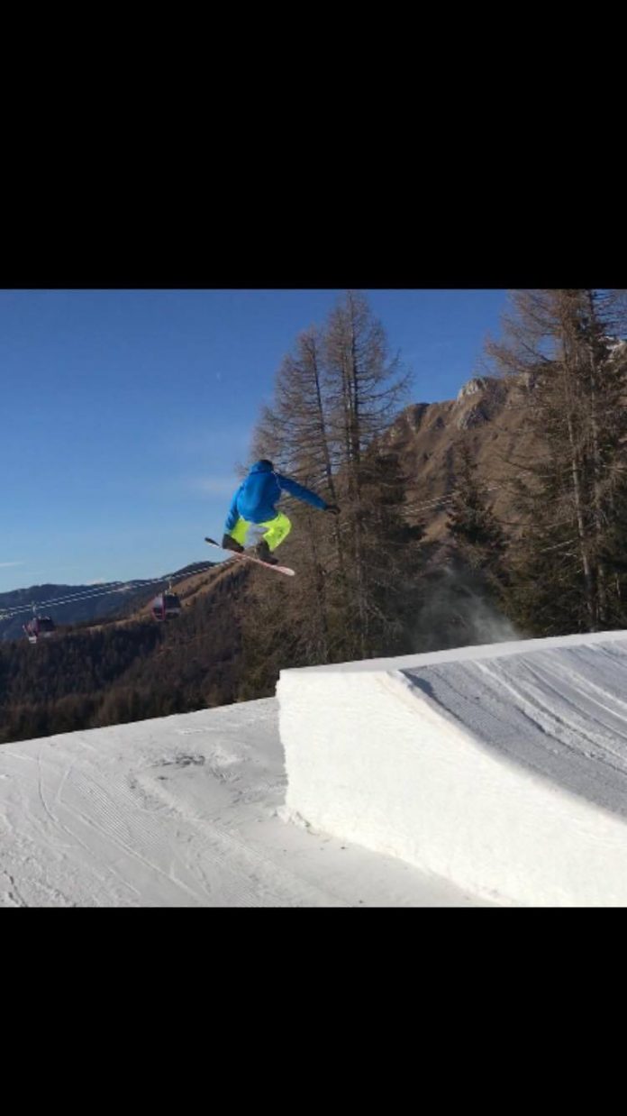Il jump di Manuel Contigiani - snowpark di Moena - Trentino Alto Adige