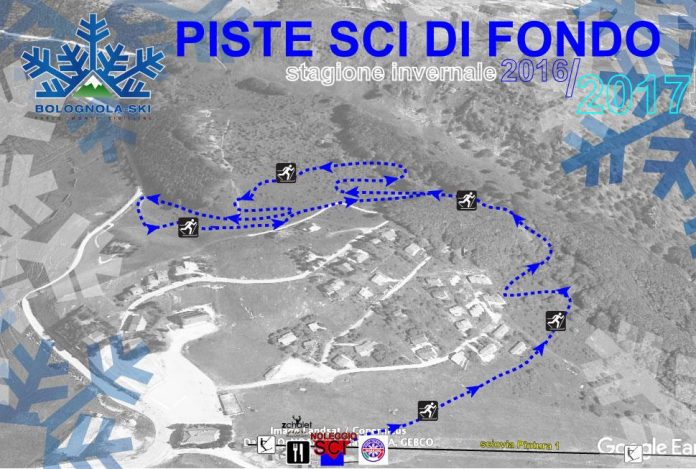 La cartina delle piste sci da fondo della località sciistica Pintura di Bolognola - Credits: Bolognolaski.it
