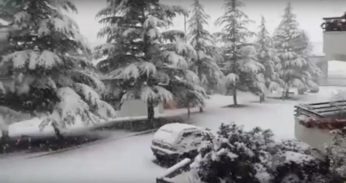 Video della nevicata a Pioraco