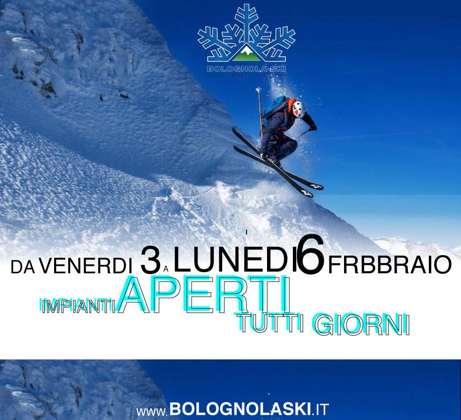 Da venerdì 3 a lunedì 6 febbraio impianti aperti tutti i giorni a Bolognola - Credits: Lorenzo Alesi fotografato da Riccardo Olivieri sulle piste di Bolognola