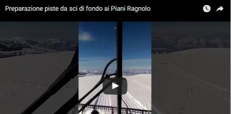 Il video girato da Simone Polverini mentre viene preparato il tracciato al Centro Fondo e Snowkite di Monte Ragnolo nel comune di Acquacanina.