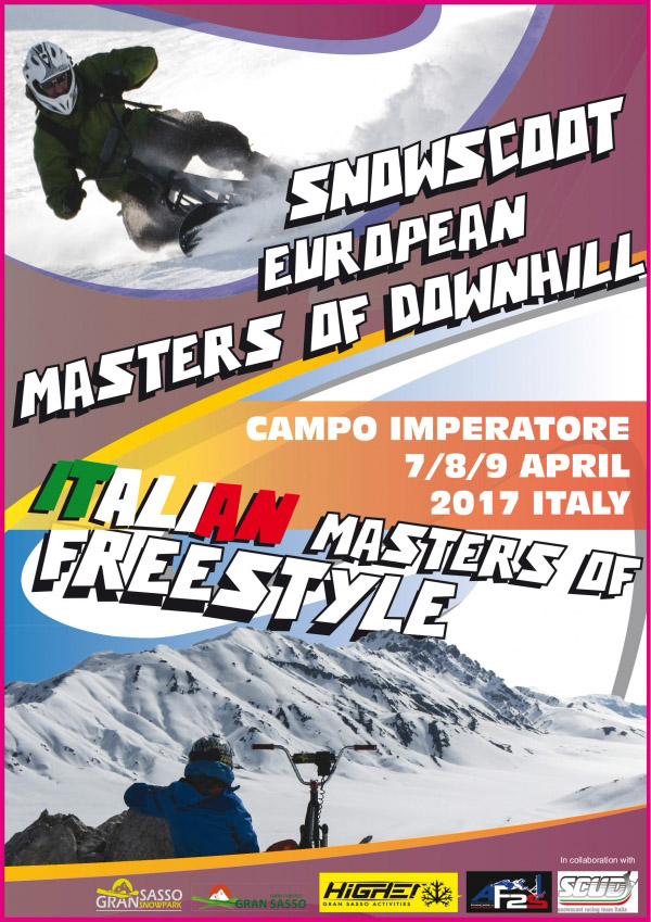 A Campo Imperatore gli European and Italian Masters of Snowscoot 7-8-9 Aprile 2017