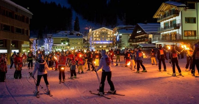 Madonna di Campiglio fiaccolata Dolomite's Fire 2017