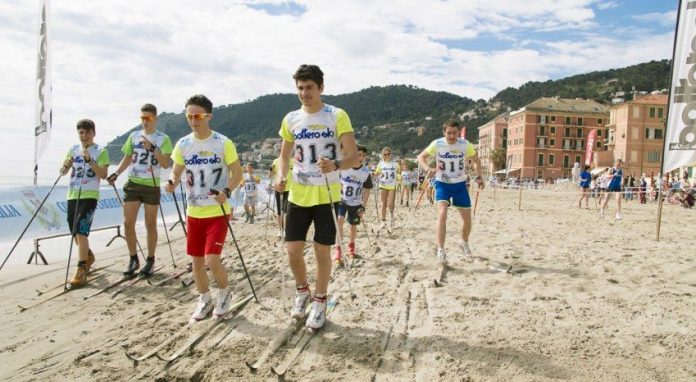 A Laigueglia l'evento Sci di fondo on the beach 2017