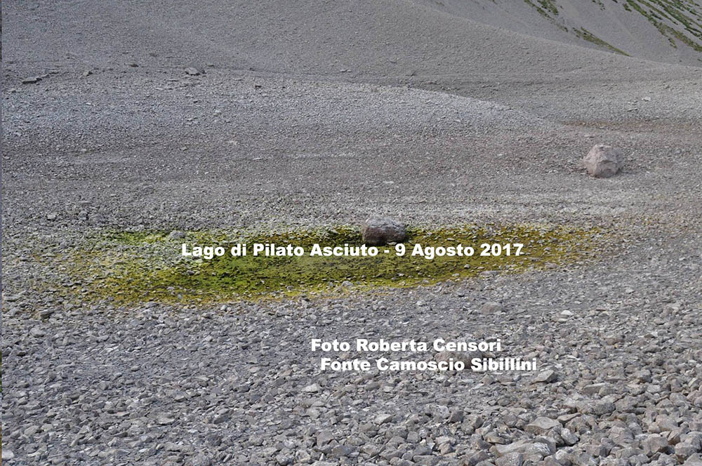 Lago di Pilato evaporato a causa del caldo