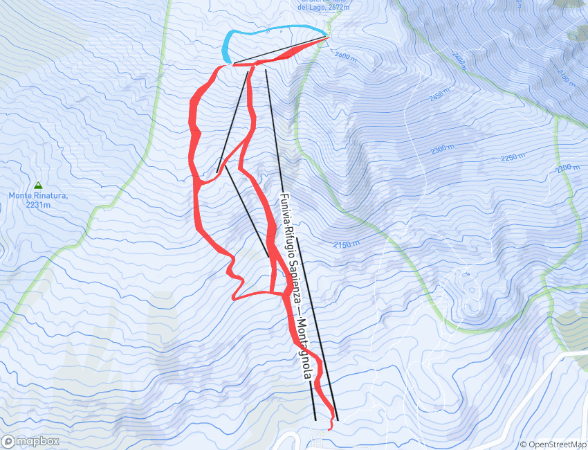 Le piste da sci e gli impianti a Nicolosi - Etna Sud