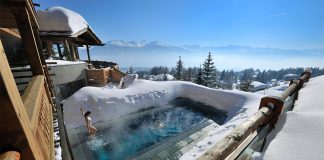 Centri benessere con piscine riscaldate sulla neve