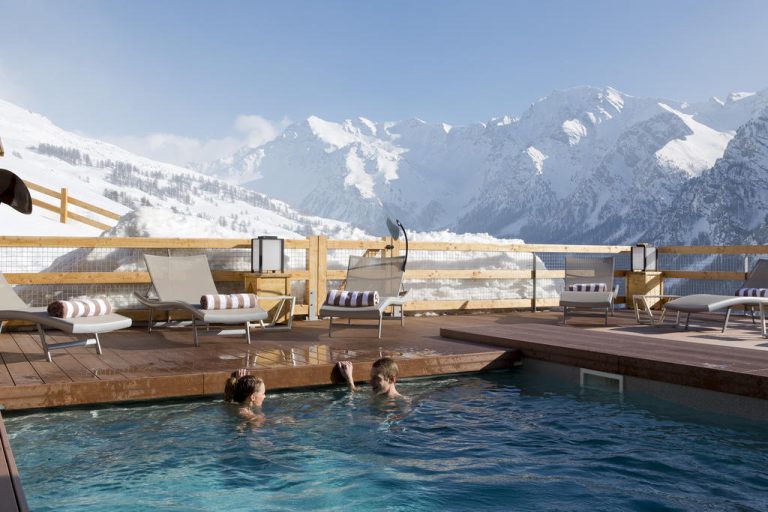 Centri benessere con piscine riscaldate sulla neve