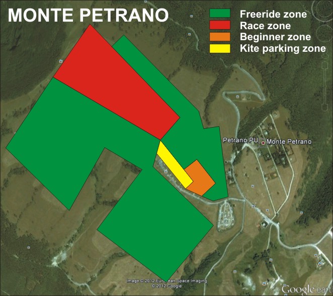 Snowkite a Monte Petrano nel comune di Cagli