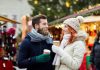 Una coppia durante la Vacanza di Natale in Val di Fassa