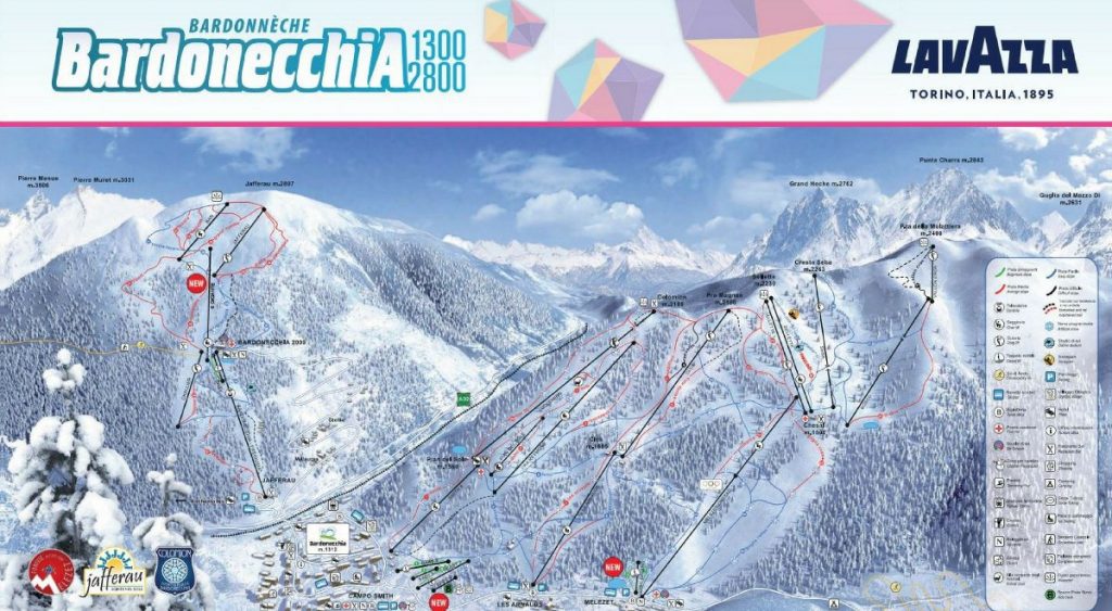 cartina impianti mappa piste sci bardonecchia