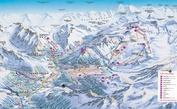 saas fee cartina impianti piste da sci 2018 2019