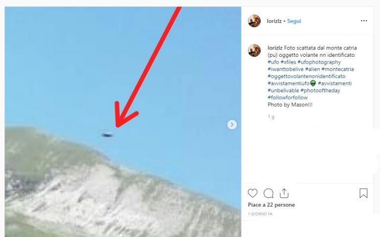 Monte Catria avvistato un ufo: ecco le foto in esclusiva