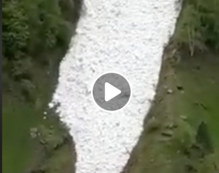 Pitzal, il video pazzesco della valanga che arriva fino a valle