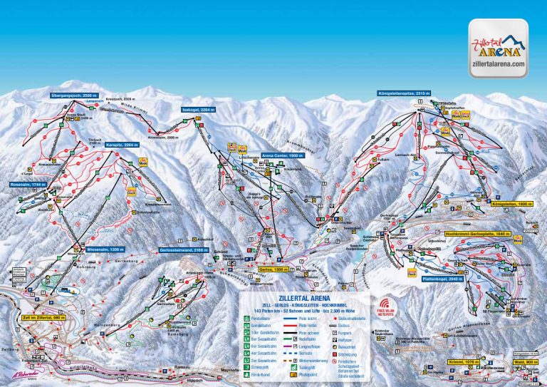 Dove sciare a Zillertal Arena