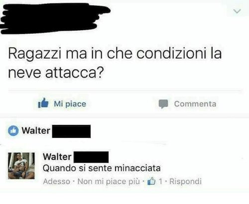 In quali condizioni la neve si attacca al suolo?