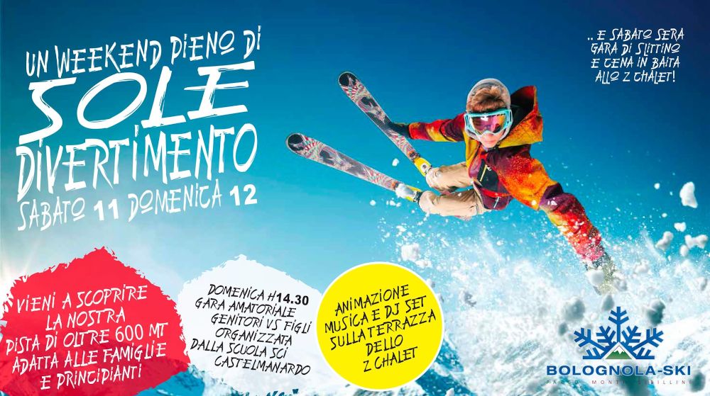 Loncadina eventi sulle piste da sci di Bolognola ski weekend 11-12 gennaio 2020