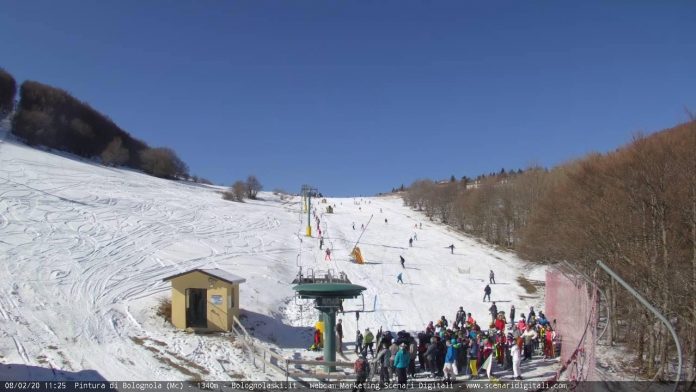 Bolognola, è l'unica località sciistica aperta delle Marche