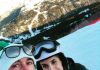 Elisabetta Canalis sulle piste insieme al suo maestro di sci Matteo Petetta