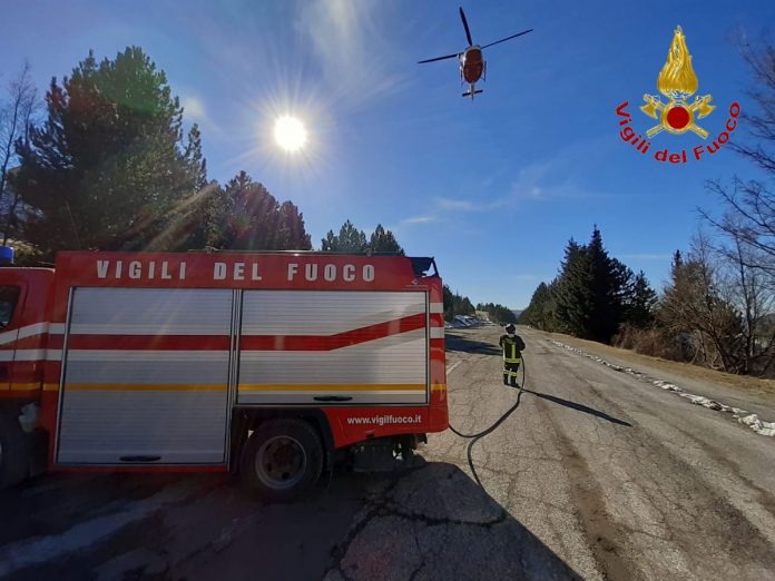 Monte Bove, escursionista scivola in un dirupo salvato con l'elicottero