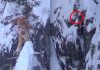 Whistler Blackcomb, snowboarder esce di pista e si salva attaccandosi alla parete del precipizio, video