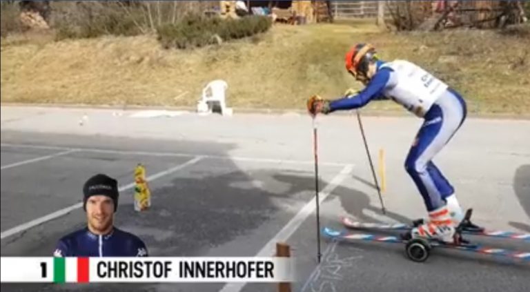 Christof Innerhofer, nel video ci insegna come sciare a casa