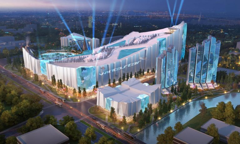 Lo skidome più grande del mondo in costruzione a Shangai per le Olimpiadi di Pechino