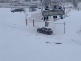 Alta Badia, Porsche Macan scivola sulla strada grande paura per i passeggeri – VIDEO
