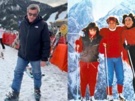 Carlo Calenda in jeans sulle piste da sci come Claudio Amendola in Vacanze di Natale 1983