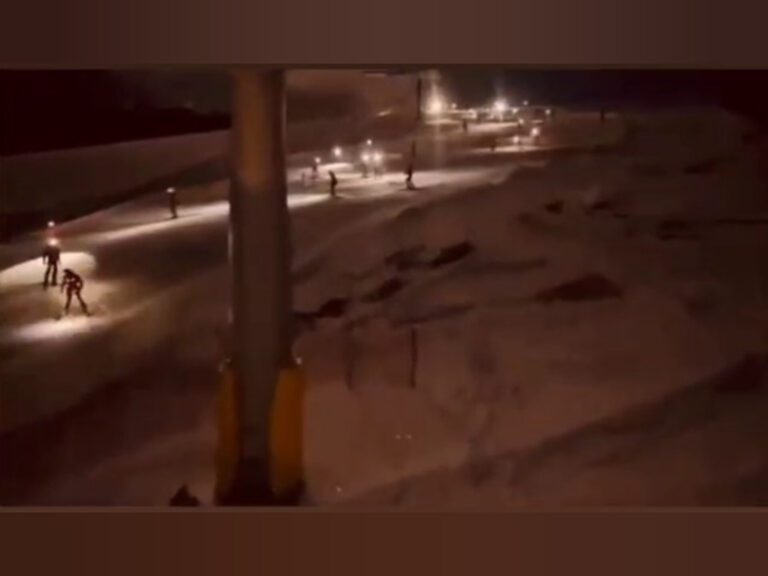 Frontignano, il video della fiaccolata dei maestri di sci