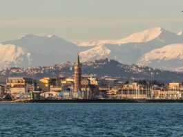 Monte Sibilla e Monte Priora fotografati dal porto di Civitanova Marche da Mario Barboni