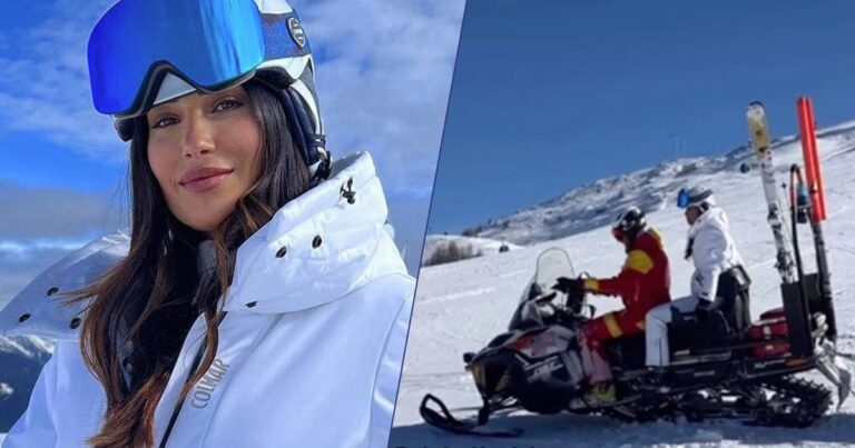 Federica Nargi soccorsa per attacco di panico sulla neve a Plan de Corones