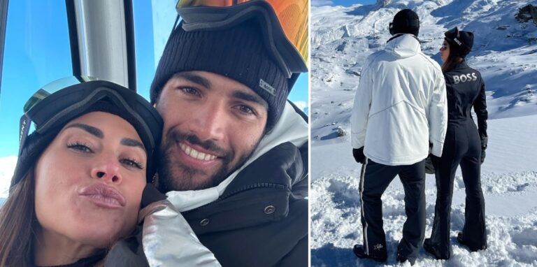 Zermatt, Melissa Satta con Matteo Berrettini in vacanza sulla neve