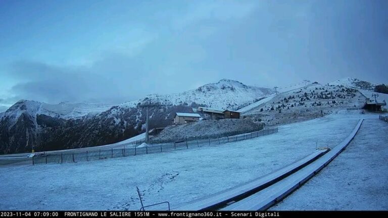Monti Sibillini, prima neve sulle piste da sci