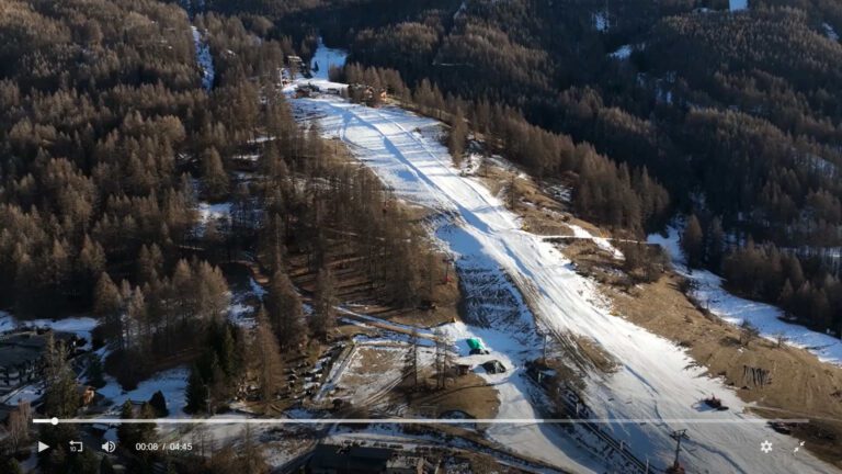 Sauze d’Oulx, a causa delle alte temperature neve già sciolta è allarme