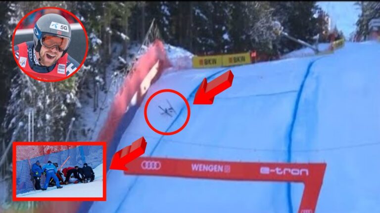 Kilde a Wengen cade e si taglia con gli sci salvo per miracolo – VIDEO