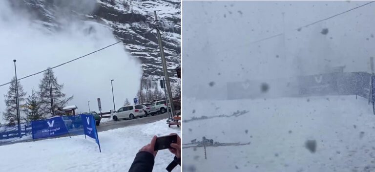 Valle d’Aosta, valanga raggiunge il centro abitato di Valgrisenche – VIDEO