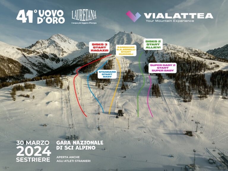 Sestriere, il 30 marzo torna la 41a edizione della gara di sci alpino Uovo d’Oro