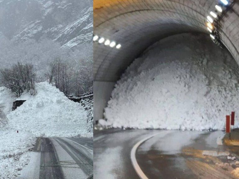 Valanga su una galleria in Valle d’Aosta – VIDEO