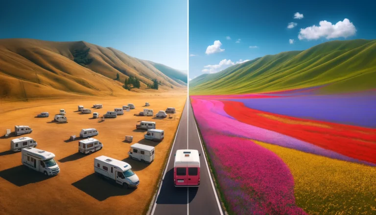 Monti Sibillini in camper, la magica fioritura di Castelluccio e le migliori aree di sosta