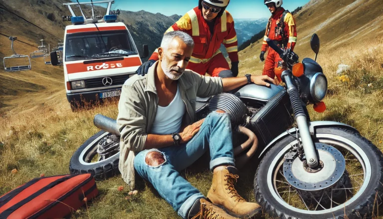 Con la moto sulla pista da sci: cade, si fa male e lo salva il soccorso alpino