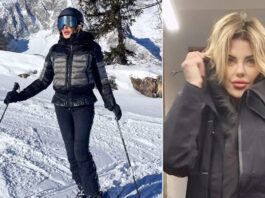 Alba Parietti investita sugli sci a Courmayeur da due ragazzi che sono scappati